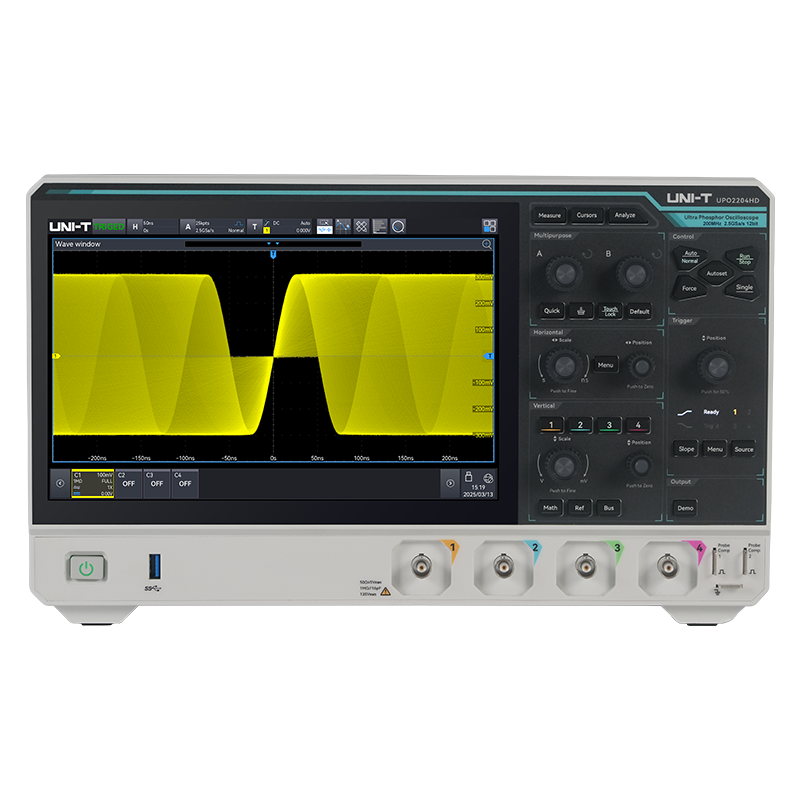 UPO2072HD - Oscilloscopio HR 70MHz  12bit  2CH 