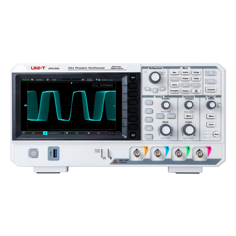 UPO1054 - Oscilloscopio 50MHz  4 CH  7" display