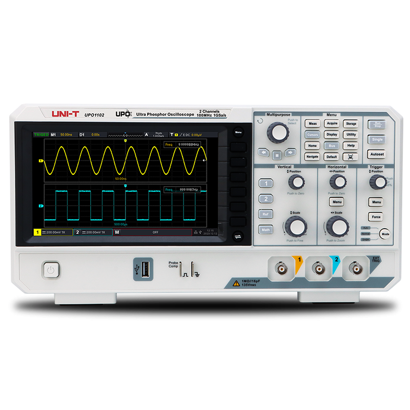 UPO1102 - Oscilloscopio 100MHz  2 CH  7" display