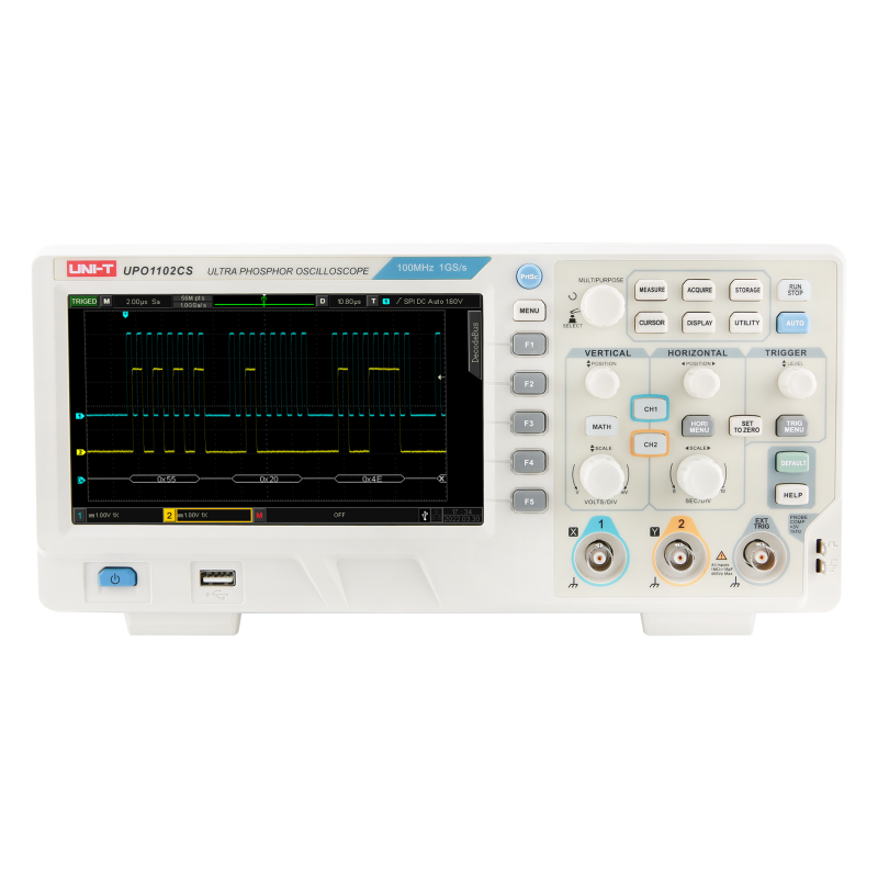UPO1102CS - Oscilloscopio 100MHz  2 CH  7" display