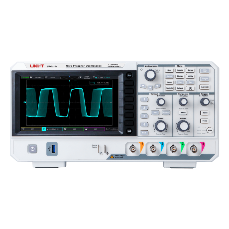 UPO1104 - Oscilloscopio 100MHz  4 CH 7" display