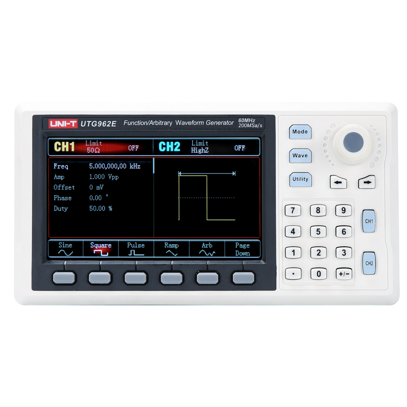 UTG962E - Gen. forme d'onda 60MHz  2CH  200MS/s