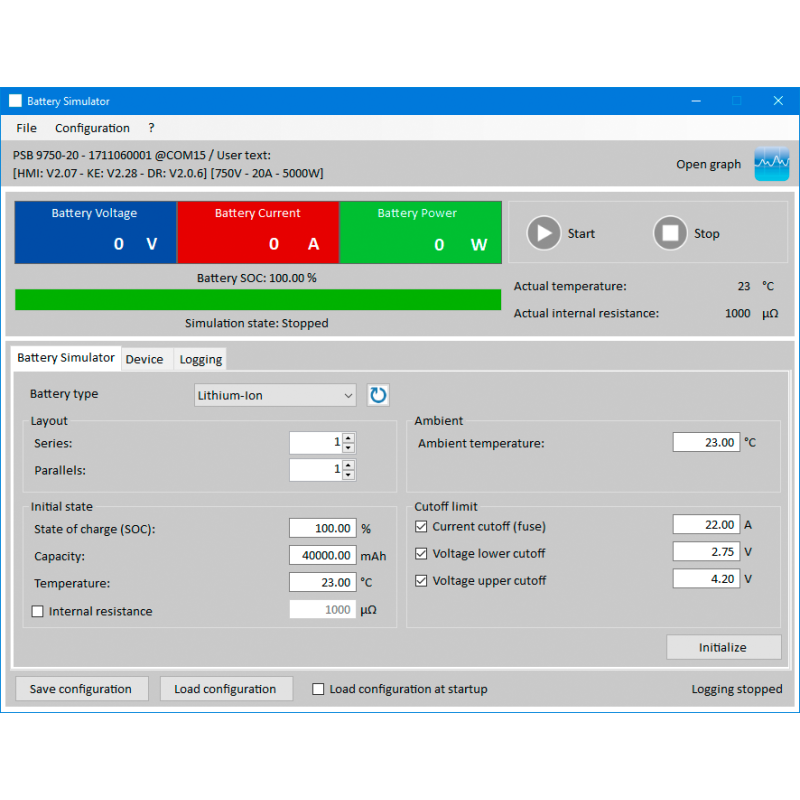 EA-License BS LEAD-ACID - Battery Simulation (State-of-Charge)