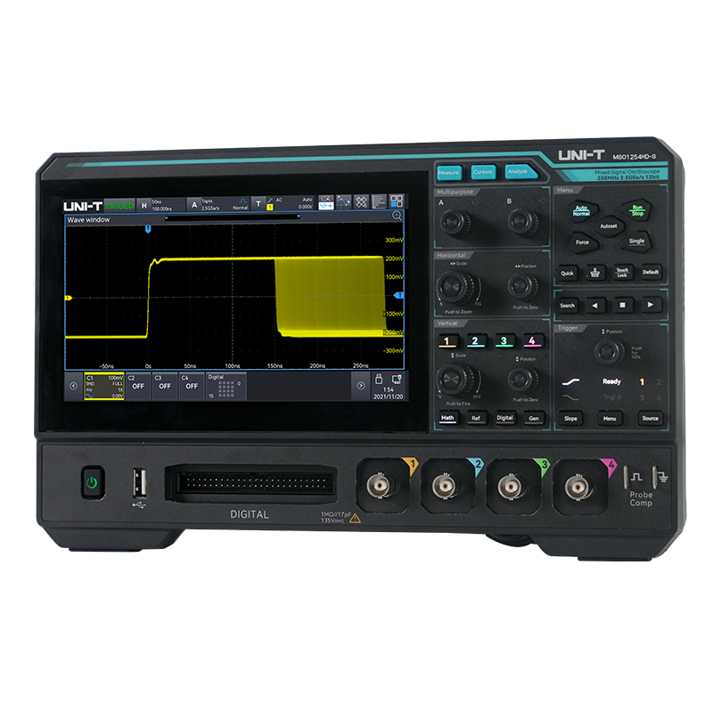 MSO1254HD-S - Oscilloscopio 250Mhz  12bit  4+16CH  AWG