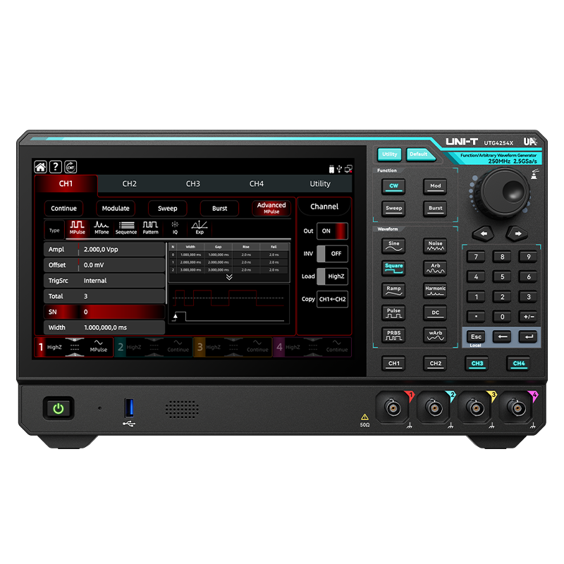 UTG4104X - Generatore di forme d'onda 100MHz  4CH
